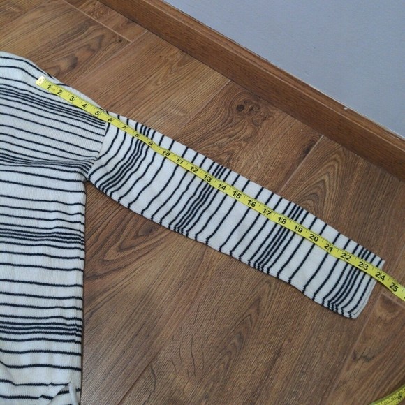 Eileen Fisher Petite Size S Organic Cotton Striped Sweater Hi-Lo Hem Oversized - Picture 10 of 10